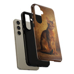 Abyssinian Warm Ticked Portrait Art Tough Phone Case
