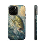 Jack Crevalle Strike Phone Case Saltwater Fishing Gift for Anglers