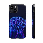 Neon Blue Tiger phone case | tough protective cover