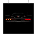 1960 Chevy Impala Poster Classic Muscle Car Rear View Wall Art Print Vintage