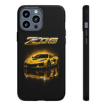 Z06 Corvette Phone Case, Yellow Neon Chrome Studio Cover