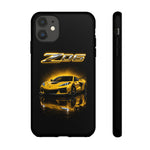 Z06 Corvette Phone Case, Yellow Neon Chrome Studio Cover