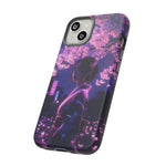 Cherry Blossom Neon Night Vaporwave Art Tough Phone Case