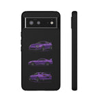 MK4 Supra Phone Case Purple, Three-View Vector Cover