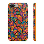 Peace Love Rainbow Spiral Art Tough Phone Case