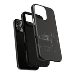 Black Classic C10 Truck Phone Case | Vintage Pickup Reflection, Minimal Auto Design