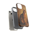 Abyssinian Warm Ticked Portrait Art Tough Phone Case