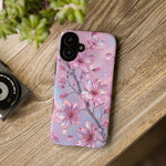 Pink Chrome Cherry Blossom Phone Case | Tough Cover
