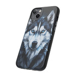 Siberian Husky Geometric Diamond Art Tough Phone Case