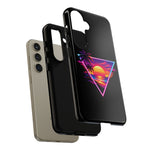 Synthwave Sunset Triangle Phone Case Retro Vaporwave Case