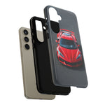 Red C8 Z06 Track Wing Tough Phone Case Cover Gift Art