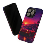 FD RX-7 Retro Sunset Sports Car Tough Case | Neon Vaporwave Beach Drive