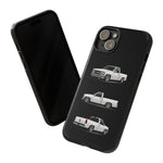 Chevy 1500 OBS Truck Phone Case White, Three-View Vector Cover