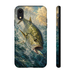 Jack Crevalle Strike Phone Case Saltwater Fishing Gift for Anglers