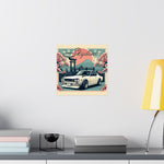 Hakosuka Skyline GT-R Poster JDM Classic Car Mt Fuji Cherry Blossom