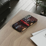 Red FD RX-7 Blossom Alley Tough Phone Case - Rain-Slicked Night