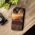 C8 ZR1 Corvette Phone Case, Red Foggy Coastal Road Cover