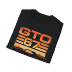 GTO 67 Retro Sunset Car T-Shirt Classic Muscle Graphic Tee