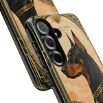 Doberman Art Deco 'La Dolce Vita' Phone Case | Vintage Dog Design