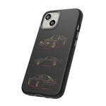 Trans Am Phone Case Black Gold, Three-View Vector Tough Cover