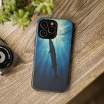Barracuda Silhouette Phone Case, Sunlit Marine Art Tough Cover
