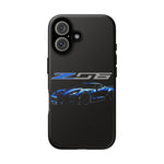 Blue C7 Z06 Sports Car Tough Phone Case Track Style Cover Gift