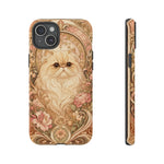 Persian Cat Floral Art Nouveau Tough Phone Case