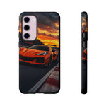 Orange C8 Z06 Flat Plane V8 Speed Art Tough Phone Case