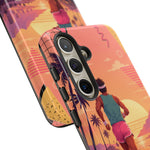 Retro Runner Sunset phone case | 80s Vaporwave jogging design