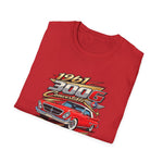 1961 300G Convertible Classic Car T-Shirt – Vintage Red Muscle Car Graphic