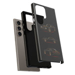 Trans Am Phone Case Black Gold, Three-View Vector Tough Cover