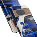 R34 Skyline GT-R Bayside Blue Tough Phone Case for 90s JDM Fans