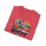 1971 Chevy K10 Cheyenne Pickup T-Shirt | vintage sunset truck stack