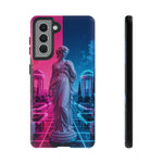 Neon Vaporwave Statue Tough Case | Retro Greek Sculpture Phone Cover