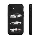 White C7 Z06 Sports Car Phone Case Tough Multi View