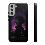 Melancholy Data Poster Phone Case, Glitch Anime Sky Tough Cover