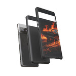 Black Charger Classic Muscle Flames Tough Phone Case Cover Gift
