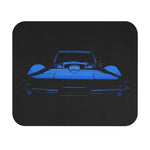 Blue Classic 1967 Corvette Front View Mouse Pad | Retro Car Desk Mat