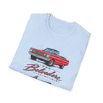 1966 Belvedere Convertible Car T-Shirt | Vintage Red Classic Automobile Tee