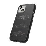 Black C5 Corvette Sports Car Phone Case Tough Multi View Print