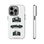 1966 Cobra Blue White Stripe Roadster Tough Phone Case Cover