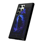 Glitch Wolf Howl Art Tough Phone Case - Blue Violet