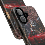 Red FD RX-7 Blossom Alley Tough Phone Case - Rain-Slicked Night