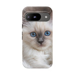 Ragdoll Kitten Phone Case, Blue Eyes Macro Portrait Cover, Gift