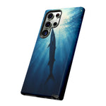 Barracuda Silhouette Phone Case, Sunlit Marine Art Tough Cover