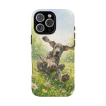 Playful Dog in Meadow Great Dane phone case | Puppy Art Tough Cover