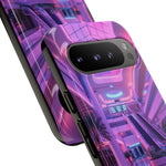 Empty Mall Escalator Vaporwave Art Tough Phone Case