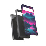 2 Rounds Canada Retina Artwork Vaporwave Phone Case – Landscape Aesthetic