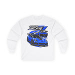 Blue 2019 ZR1 Sports Car illustration Long Sleeve Tee | Racing Graphic