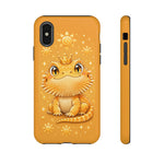 Bearded Dragon Kawaii Crown Art Tough Phone Case